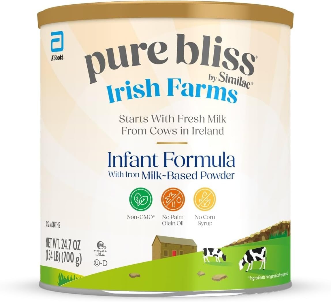 Pure Bliss Irish Farms 易消化婴儿配方奶粉，0-12 个月，24.7 盎司罐装